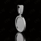 1.75" Sterling Silver Moissanite 2 Sided Photo Pendant
