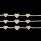 Heart Design Silver Moissanite Bracelet