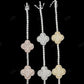 Clover Vancleef Moissanite Silver Bracelet