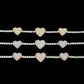 Heart Design Silver Moissanite Bracelet