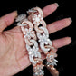 Sterling Silver Moissanite 20mm Flower chain