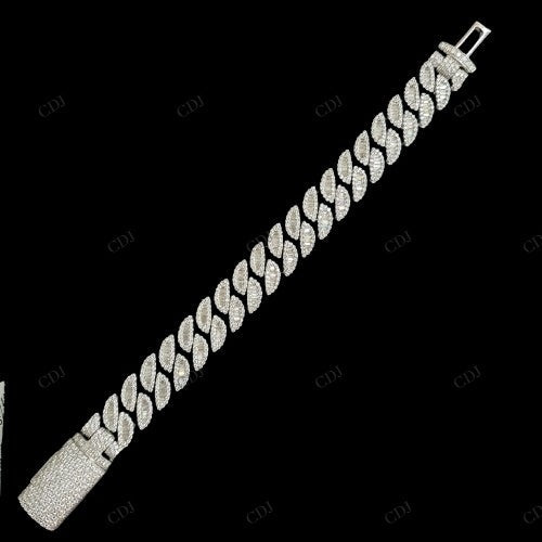 Baguette Moissanite Silver Bracelet