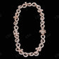 16mm Horizontal Cross Baguette Moissanite Sterling Silver Chain