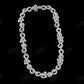 16mm Horizontal Cross Baguette Moissanite Sterling Silver Chain