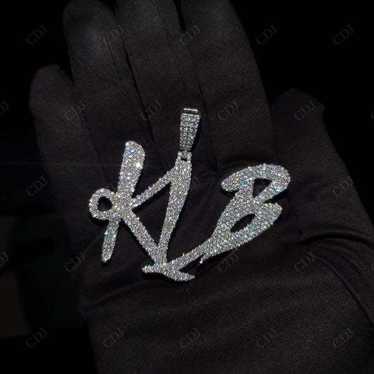 1.7" Sterling Silver Moissanite KLB Pendant