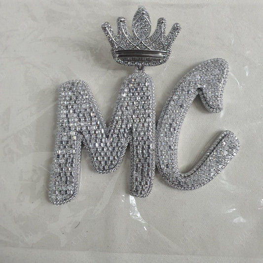 3" Sterling Silver Moissanite MC Pendant
