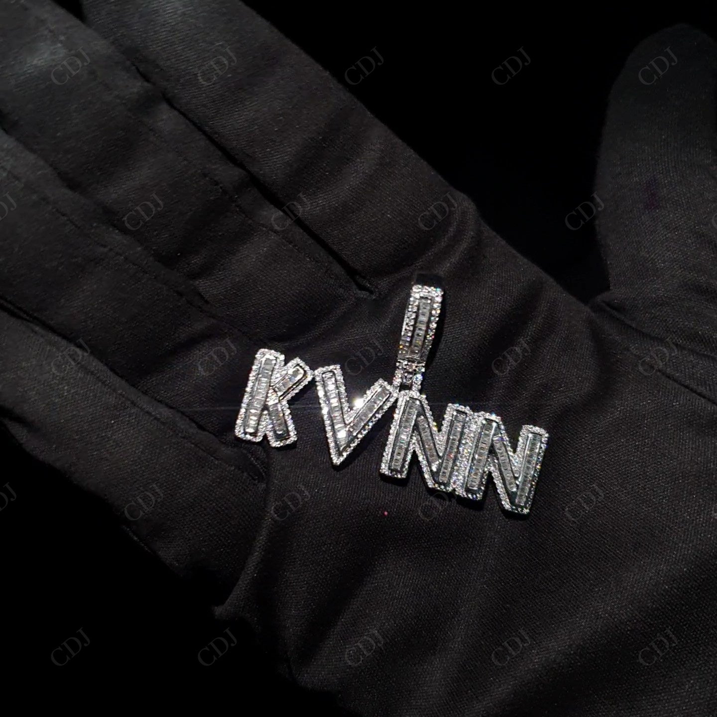 0.66" Sterling Silver Moissanite KVNN Pendant