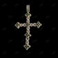 Marquise Cross Silver Moissanite Gold Plated Pendant