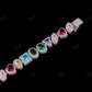 12mm Multi Stone 925 Sterling Silver Moissanite Chain