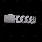 18mm Middle Big Diamond Round Sterling Silver Moissanite Cuban Chain