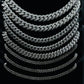 20MM Moissanite Cuban Link Sterling Silver Chain