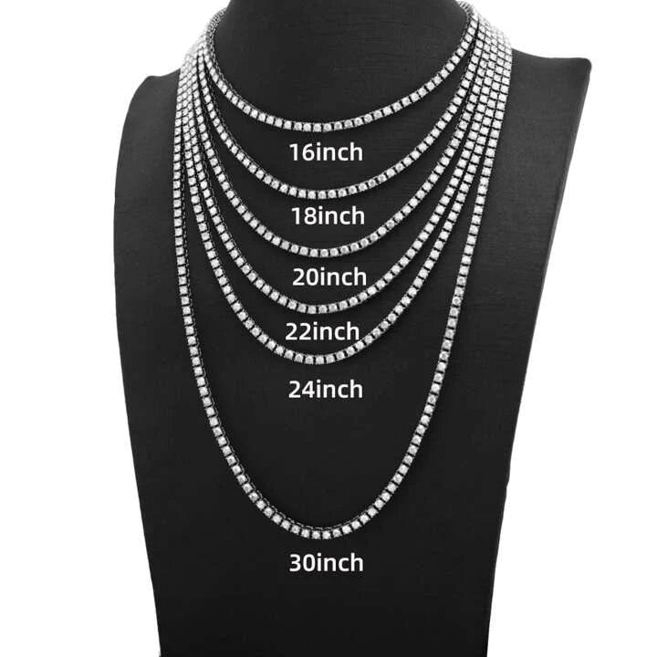 4MM Moissanite 925 Sterling Silver Tennis Chain