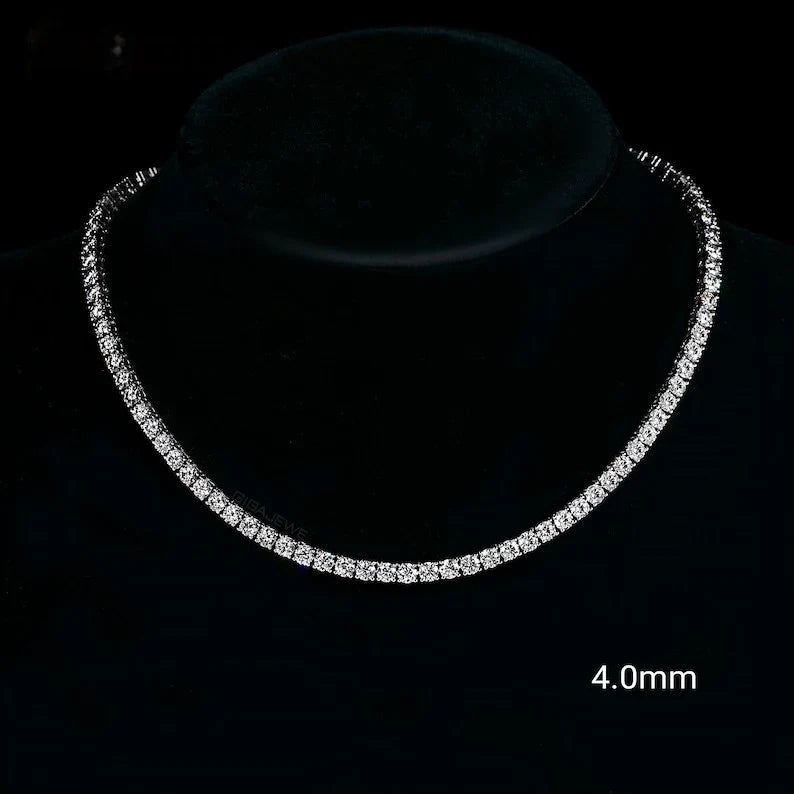 4MM Moissanite 925 Sterling Silver Tennis Chain