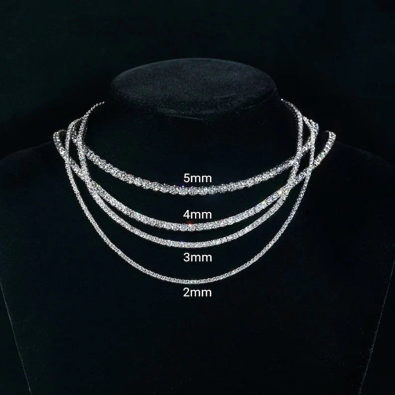 4MM Moissanite 925 Sterling Silver Tennis Chain